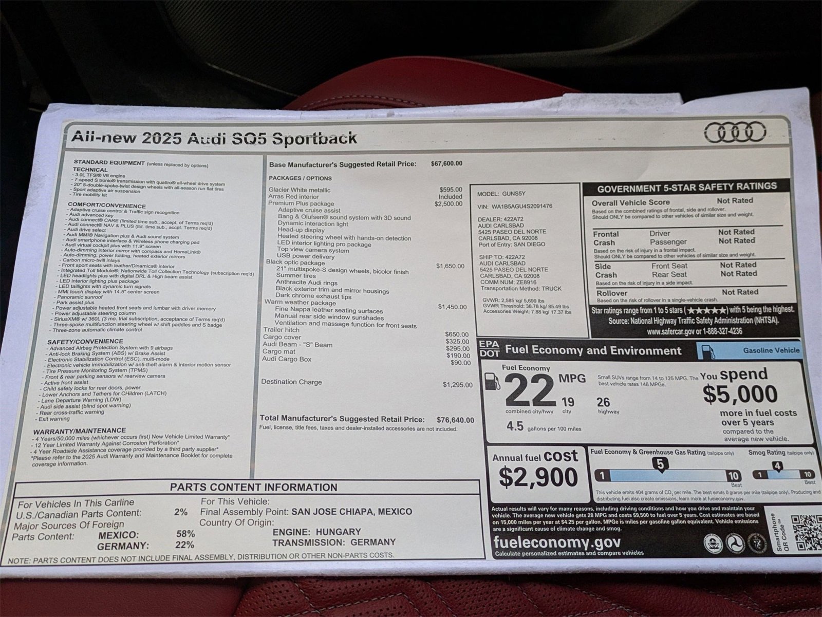 New 2025 Audi SQ5 Premium Plus image 18