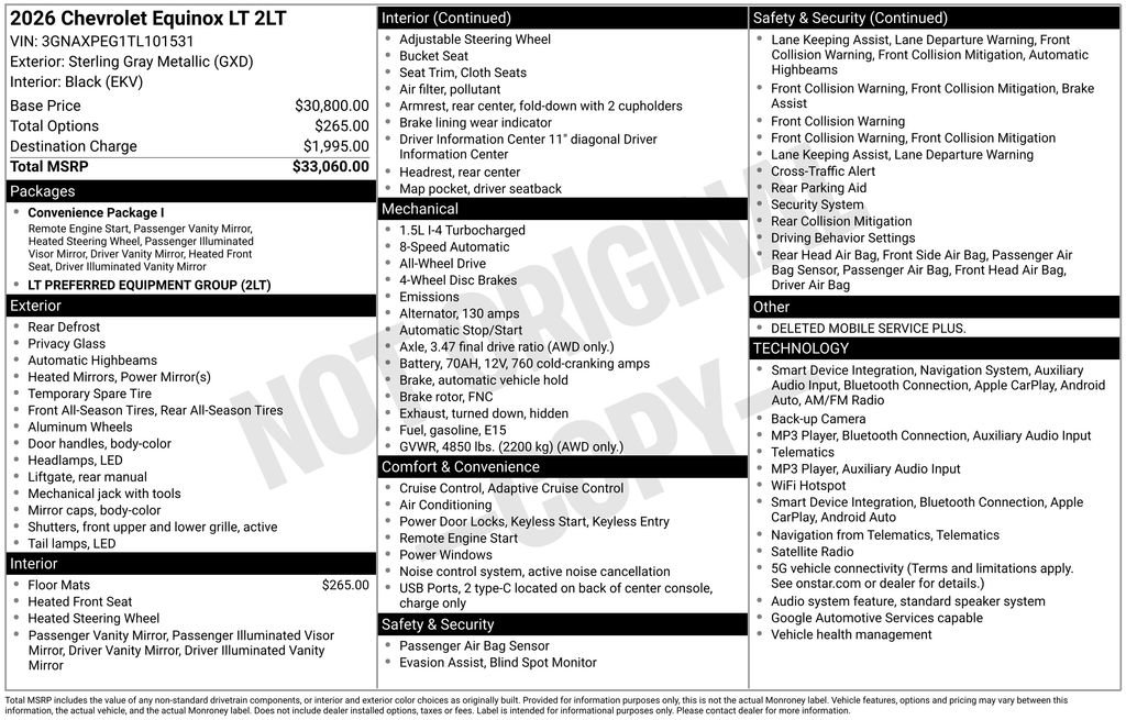 Used 2026 Chevrolet Equinox LT AWD/4WD image 5
