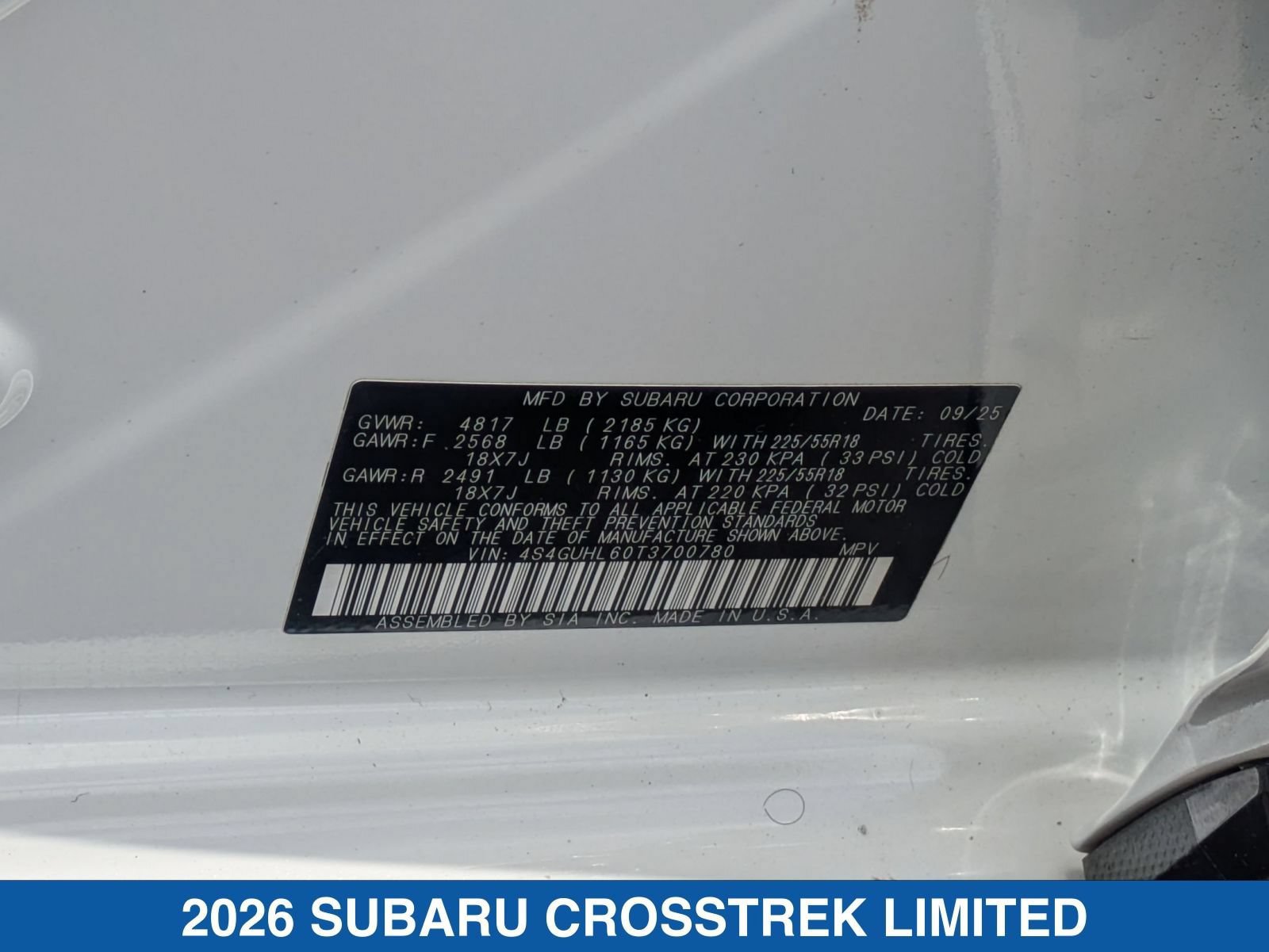 Certified 2026 Subaru Crosstrek 2.5i Limited AWD/4WD image 37