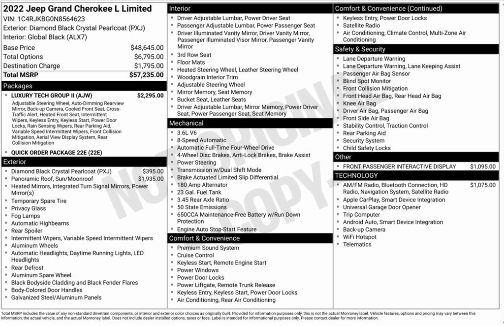 Used 2022 Jeep Grand Cherokee L Limited w/ Luxury Tech Group II image 8