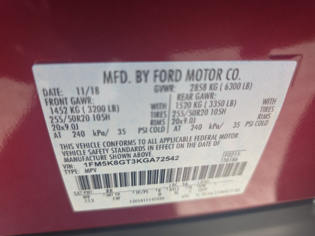 Used 2019 Ford Explorer Sport w/ Equipment Group 401A AWD/4WD image 25