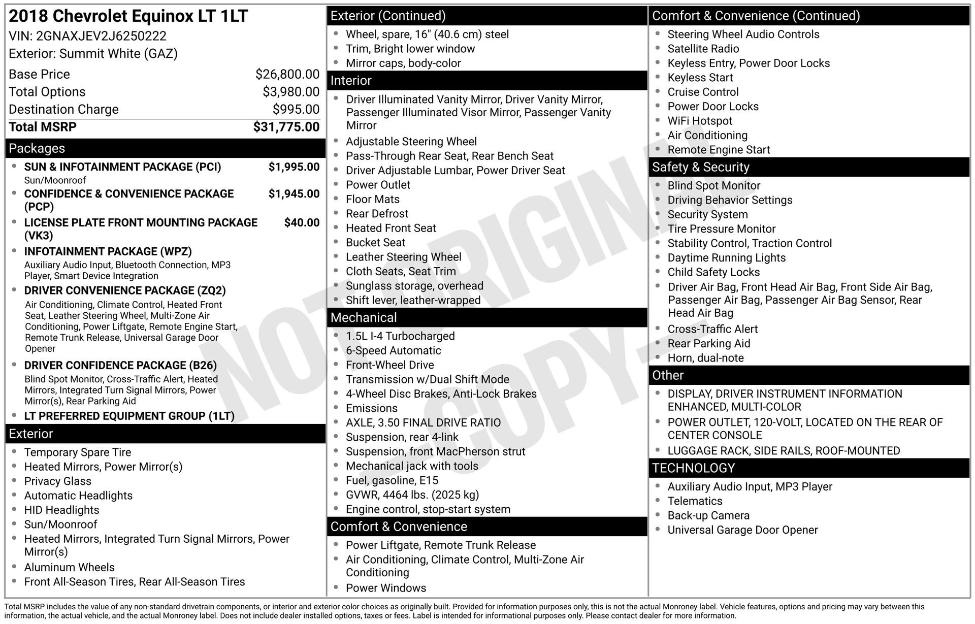 Used 2018 Chevrolet Equinox LT w/ Sun & Infotainment Package image 4
