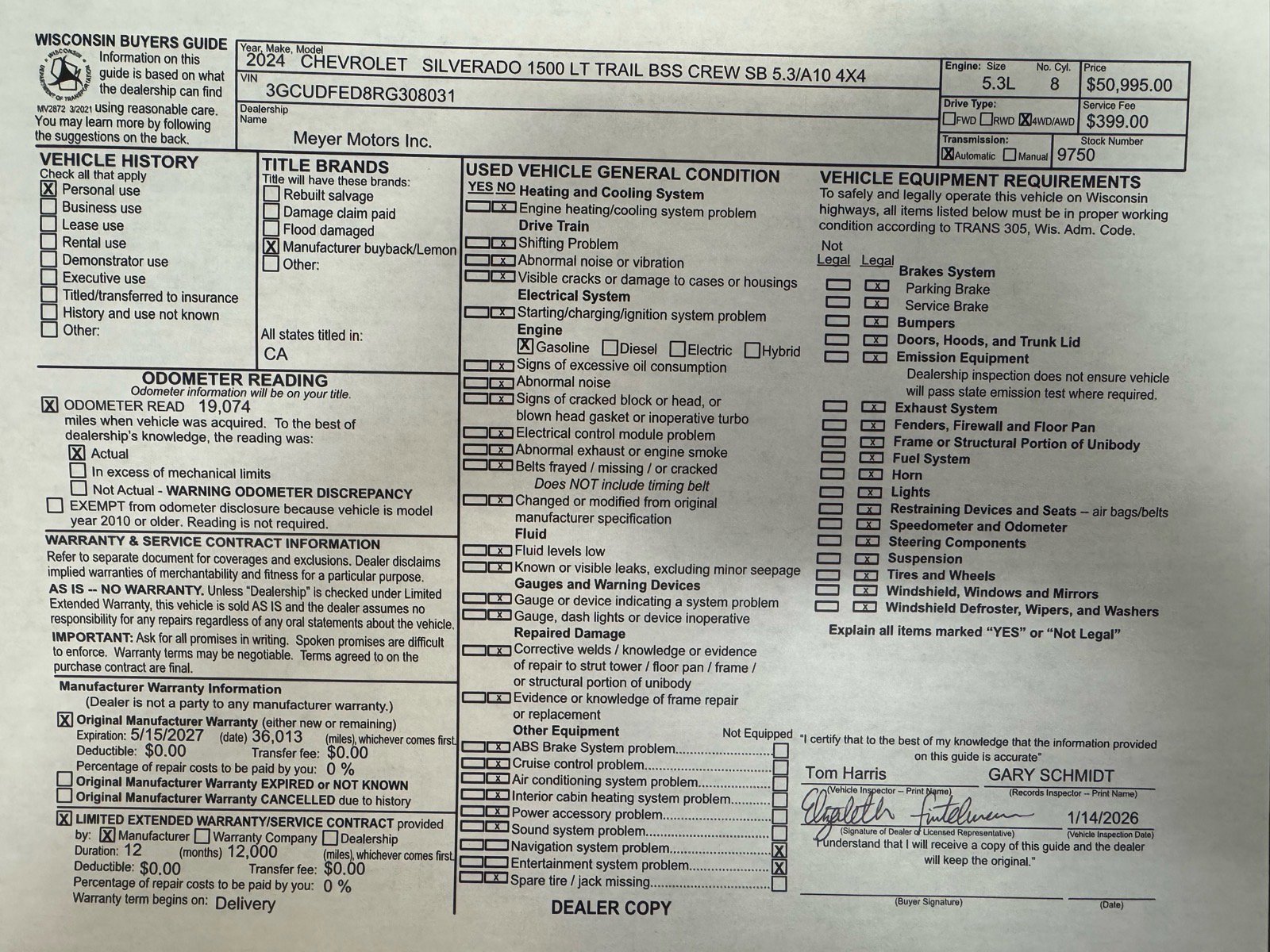 Used 2024 Chevrolet Silverado 1500 LT Trail Boss w/ Convenience Package II image 27