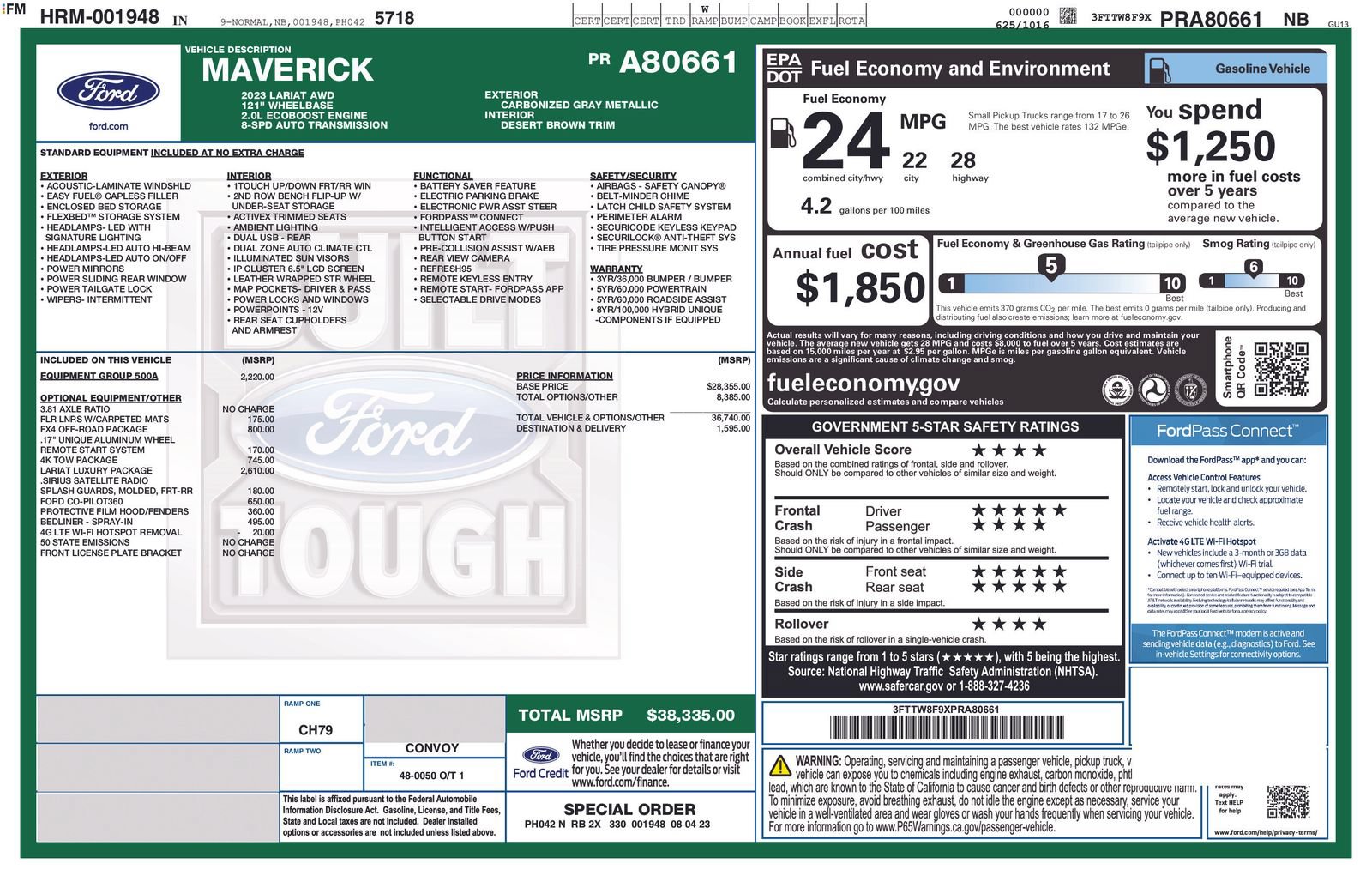 Used 2023 Ford Maverick Lariat w/ Lariat Luxury Package AWD/4WD image 4