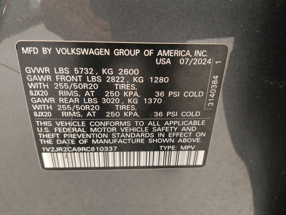 Used 2024 Volkswagen Atlas SE w/ Panoramic Sunroof Package FWD image 33