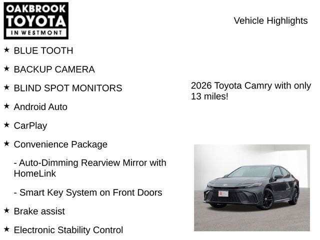 Certified 2026 Toyota Camry SE w/ Convenience Package image 7