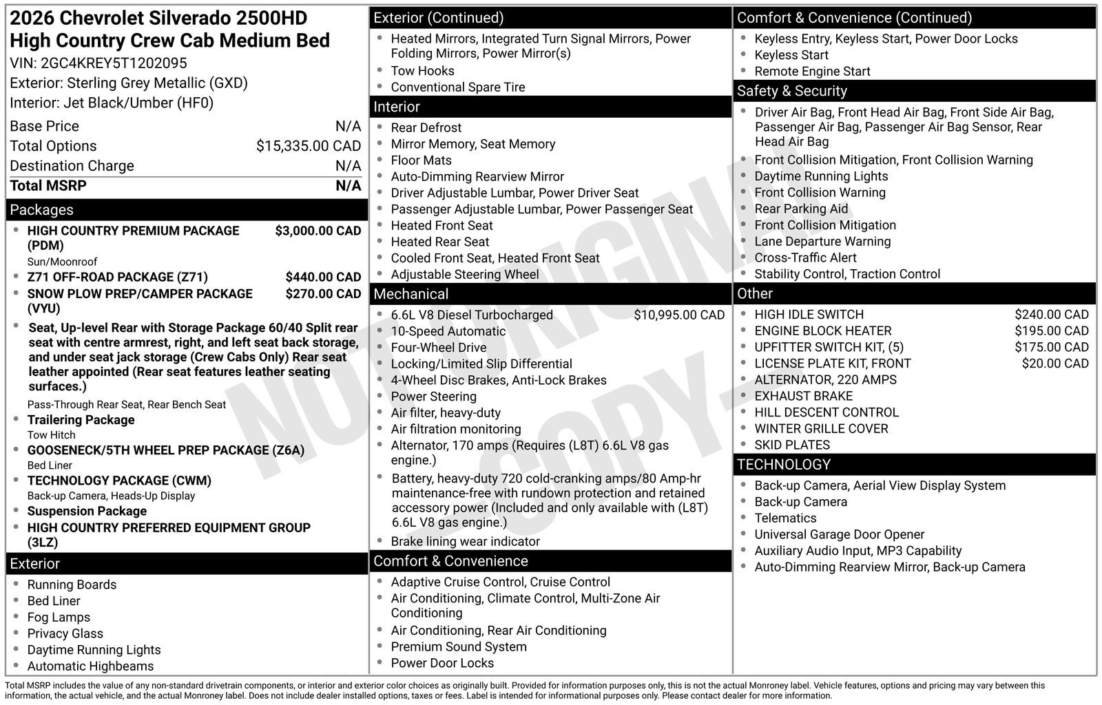 New 2026 Chevrolet Silverado 2500 High Country w/ High Country Premium Package AWD/4WD image 24
