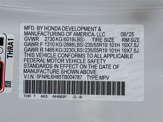 Certified 2026 Honda Odyssey Touring image 35