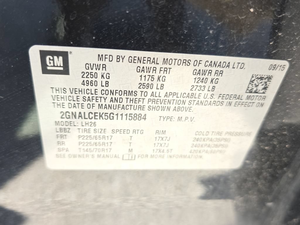 Used 2016 Chevrolet Equinox LT w/ Convenience Package FWD image 16