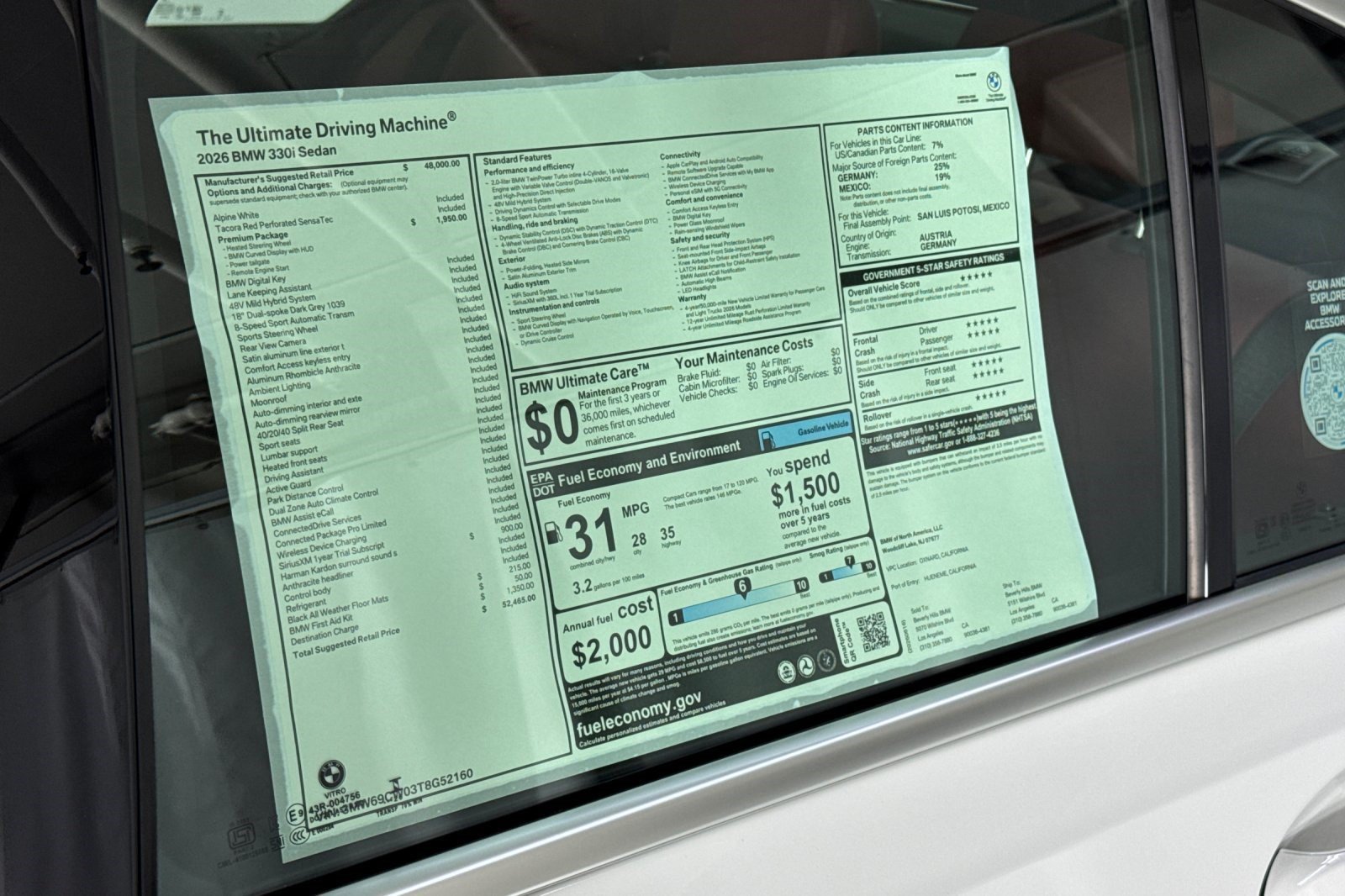 New 2026 BMW 330i Sedan w/ Premium Package RWD image 29