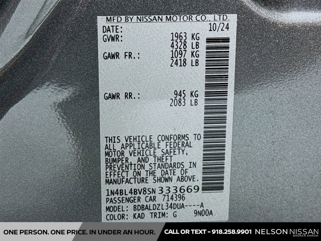 New 2025 Nissan Altima 2.5 S image 29