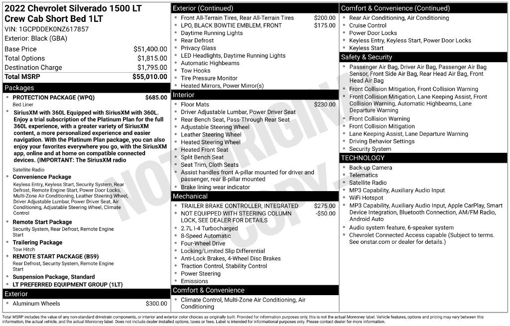 Used 2022 Chevrolet Silverado 1500 LT w/ Protection Package AWD/4WD image 4