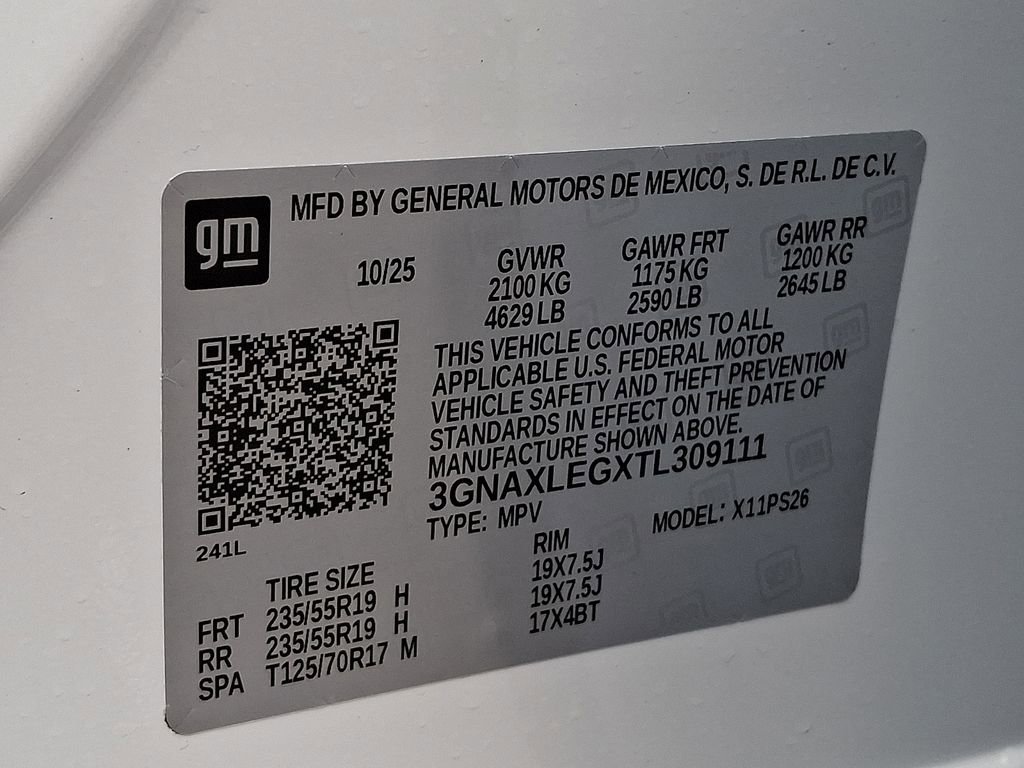 New 2026 Chevrolet Equinox RS w/ Convenience Package III image 16