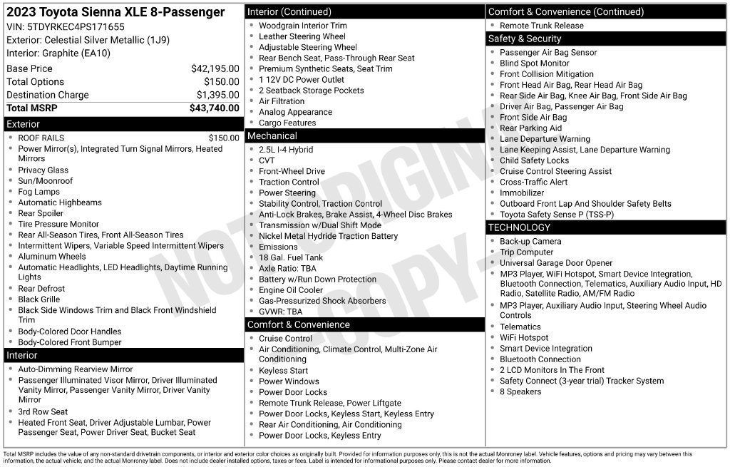 Used 2023 Toyota Sienna XLE FWD image 38