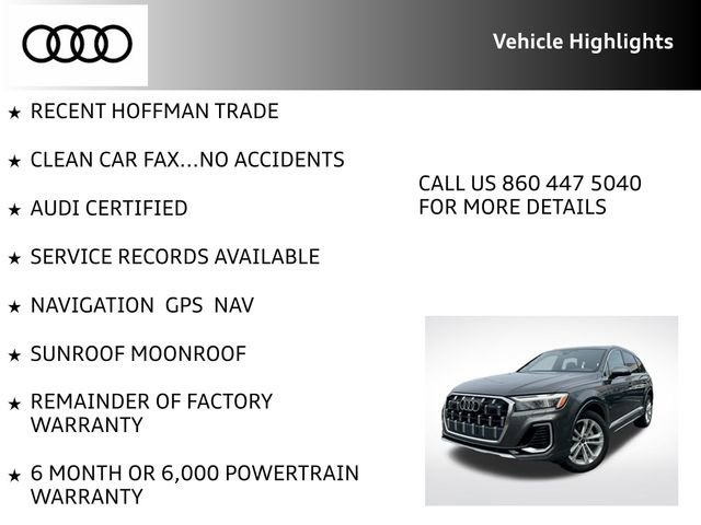 Certified 2025 Audi Q7 3.0T Premium Plus w/ Premium Plus Package AWD/4WD image 10