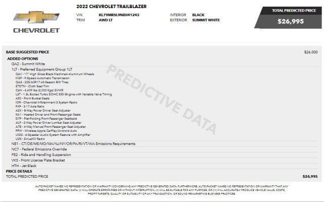 Used 2022 Chevrolet TrailBlazer LT AWD/4WD image 3