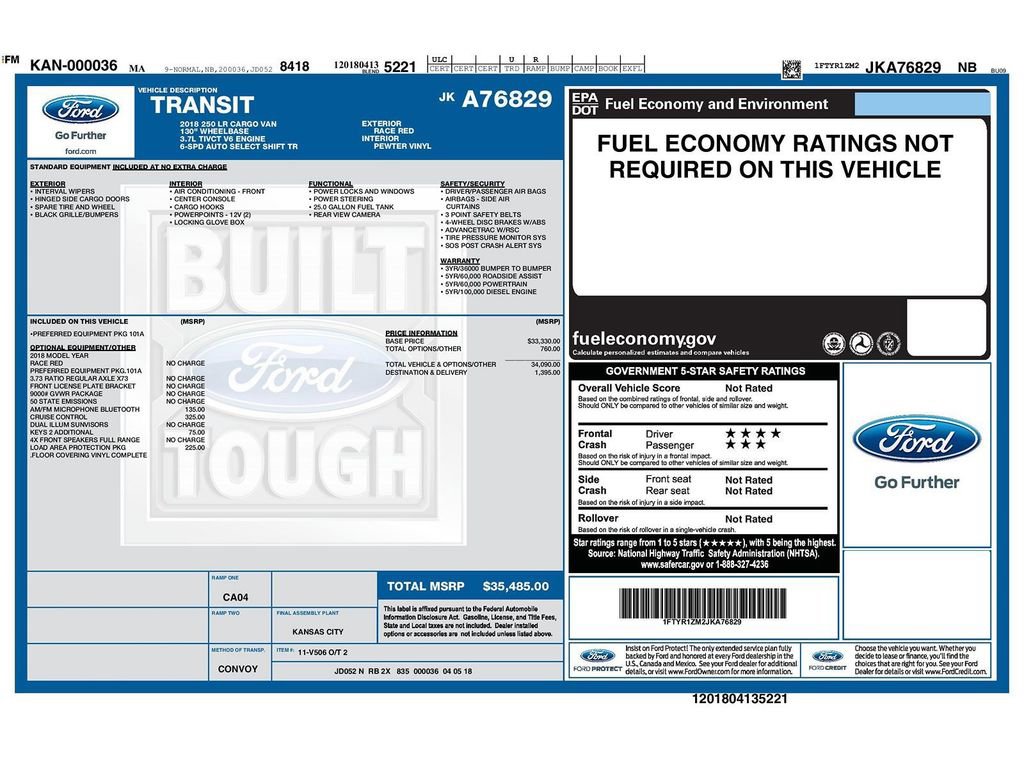 Used 2018 Ford Transit 250 130 Low Roof image 33