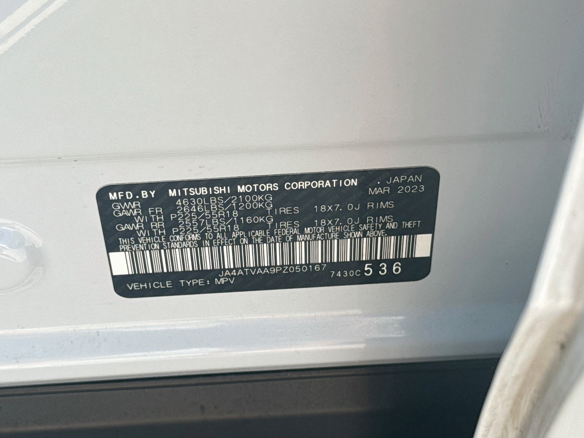 Used 2023 Mitsubishi Eclipse Cross LE AWD/4WD image 36