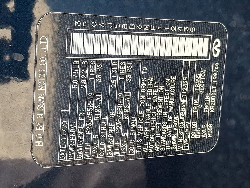 Used 2021 INFINITI QX50 Luxe w/ Cargo Package image 26