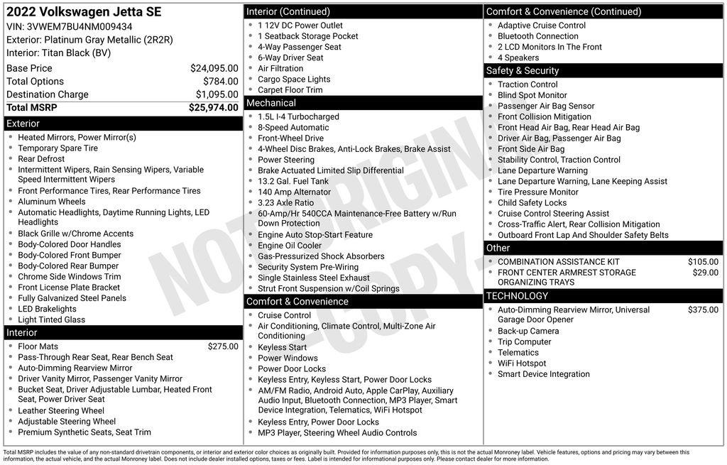 Used 2022 Volkswagen Jetta SE image 9
