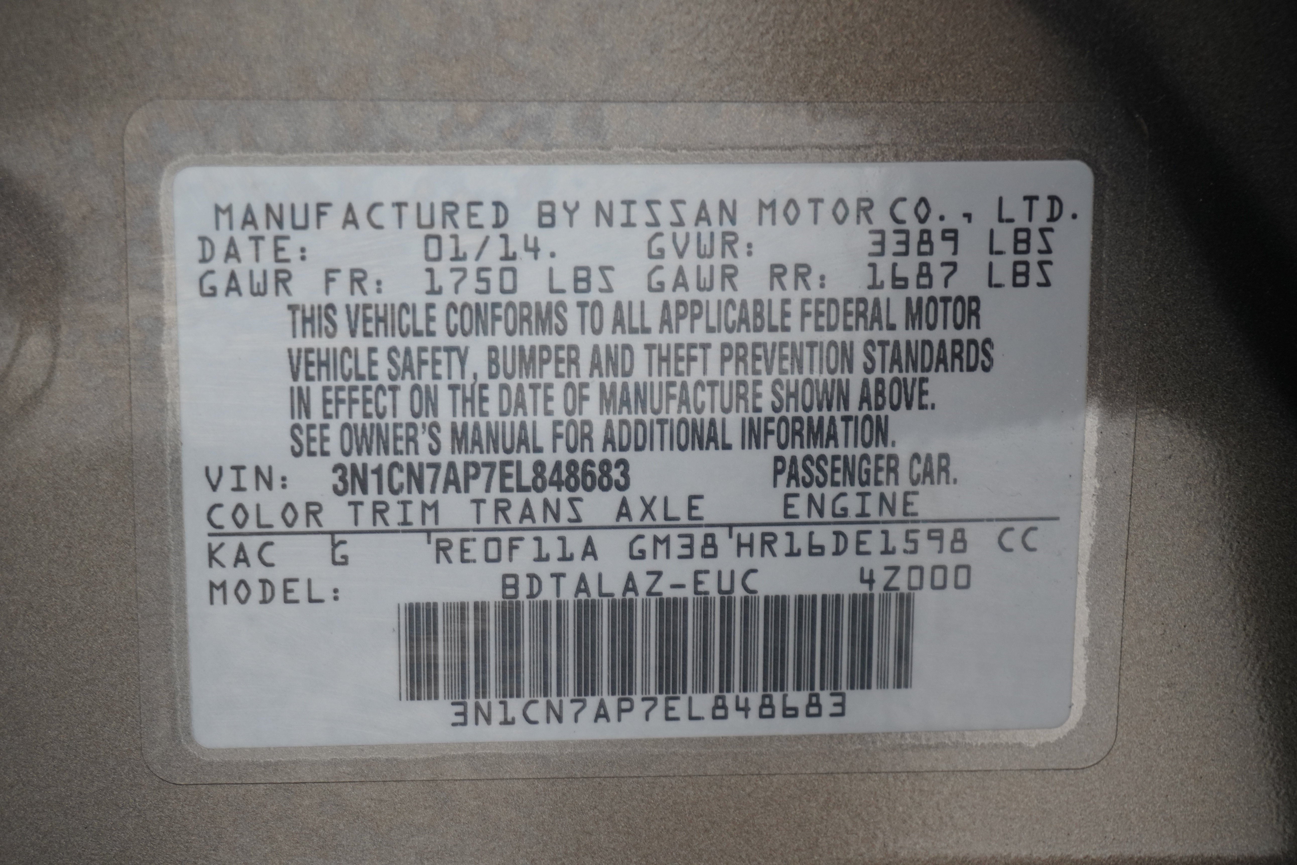 Used 2014 Nissan Versa S Plus FWD image 32