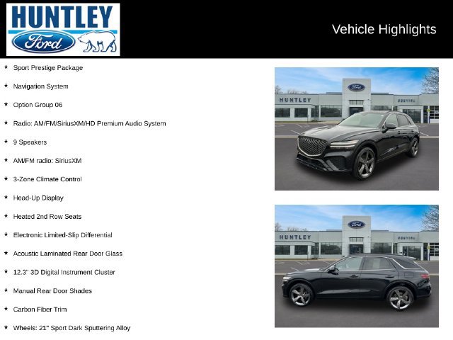 Used 2023 Genesis GV70 3.5T Sport w/ Sport Prestige Package AWD/4WD image 2