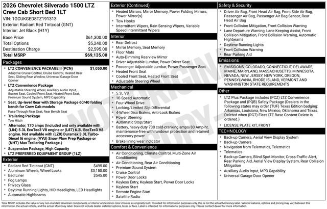 New 2026 Chevrolet Silverado 1500 LTZ w/ LTZ Convenience Package II image 6