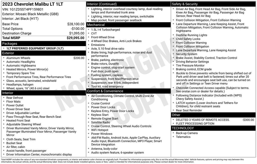 Used 2023 Chevrolet Malibu LT image 2