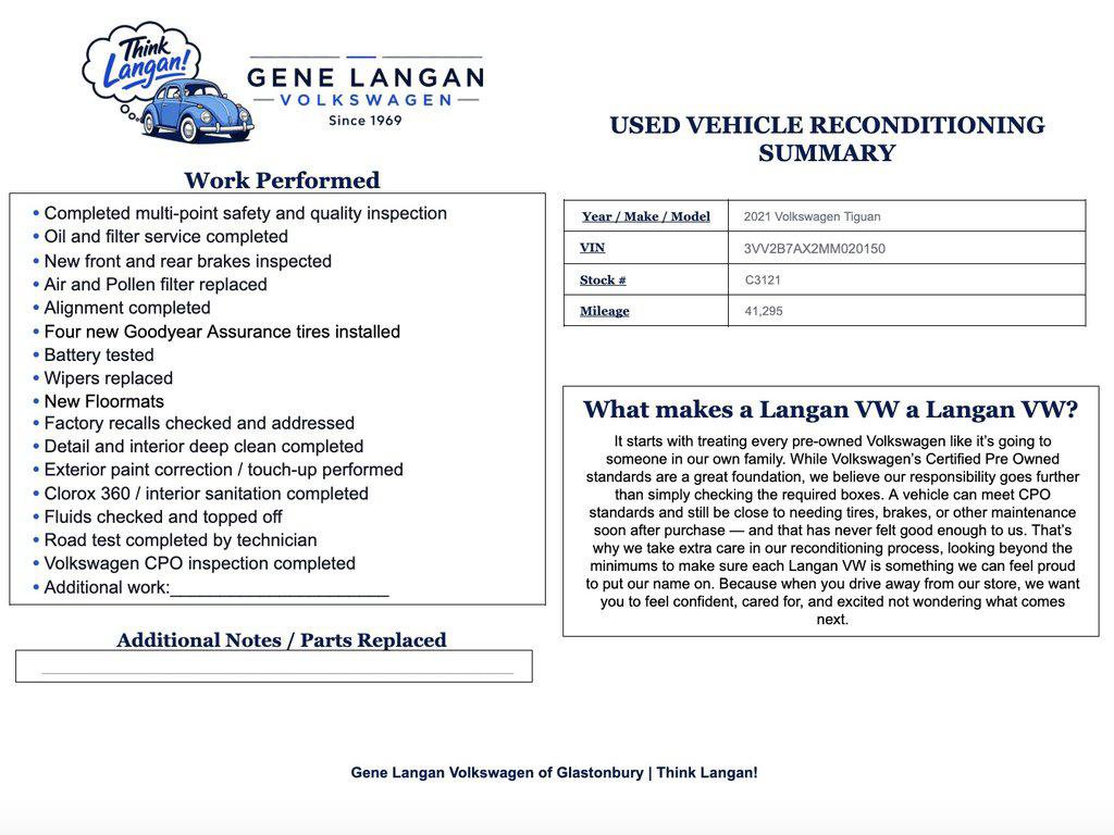 Certified 2021 Volkswagen Tiguan SE AWD/4WD image 25