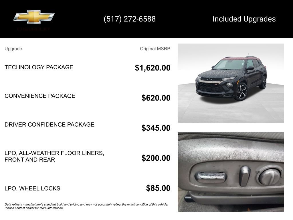 Used 2021 Chevrolet TrailBlazer RS w/ Technology Package image 15