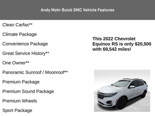Used 2022 Chevrolet Equinox RS w/ RS Leather Package image 8