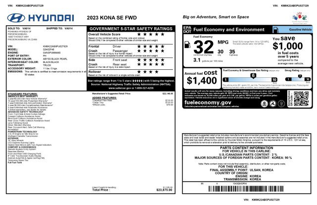 Used 2023 Hyundai Kona SE FWD image 3
