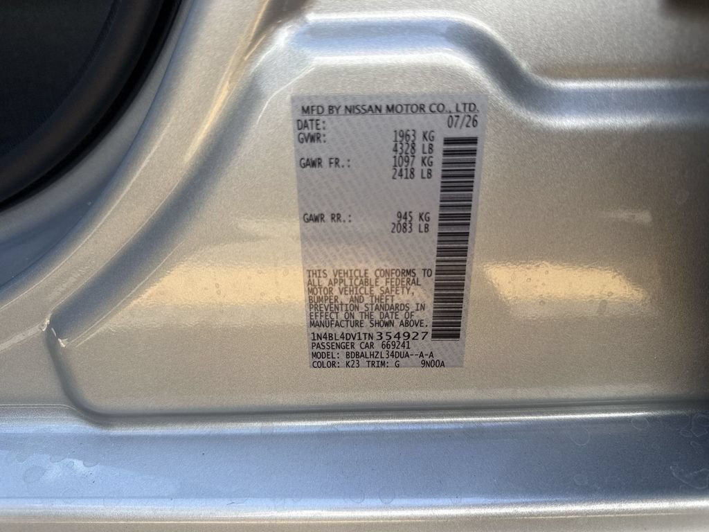 New 2026 Nissan Altima 2.5 SV FWD image 25