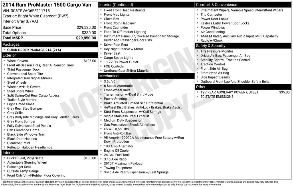 Used 2014 RAM ProMaster 1500 image 27