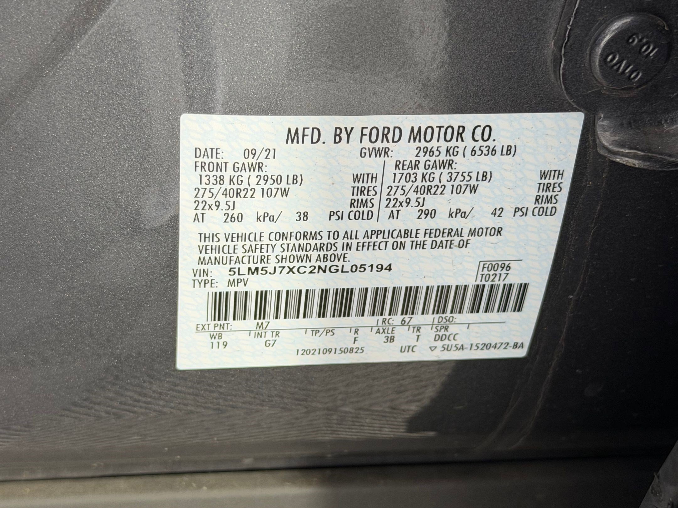 Used 2022 Lincoln Aviator Reserve w/ Equipment Group 201A image 18