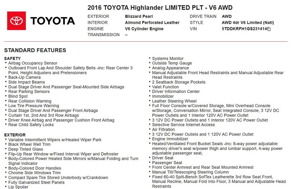 Used 2016 Toyota Highlander Limited Platinum AWD/4WD image 21