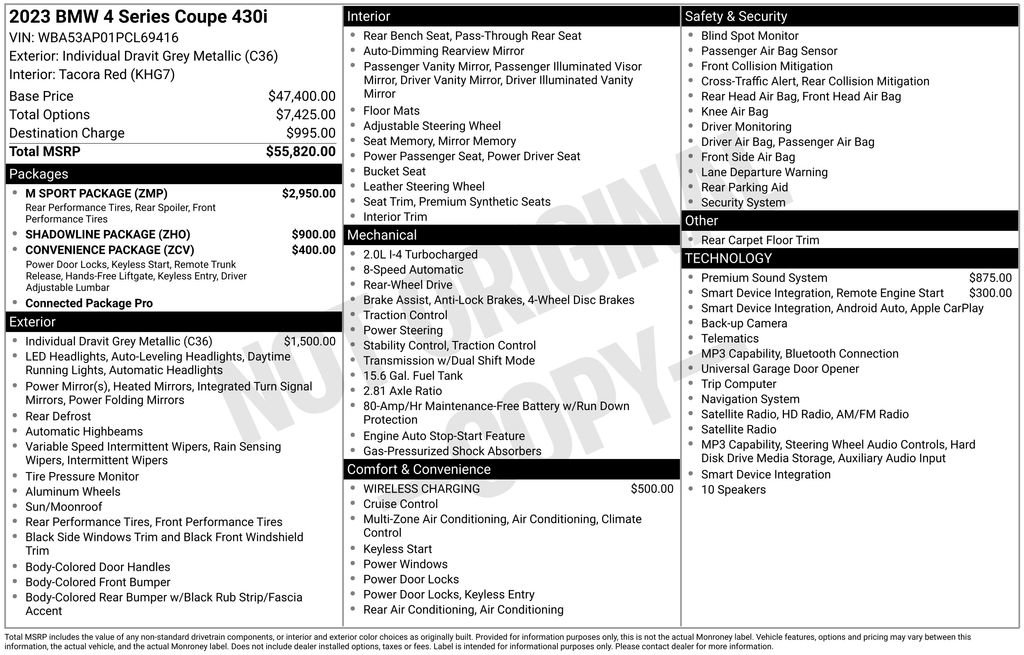 Used 2023 BMW 430i Coupe w/ M Sport Package RWD image 5