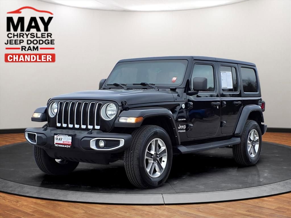 Used 2021 Jeep Wrangler Unlimited Sahara w/ Uconnect 4C Nav & Sound Group AWD/4WD image 1
