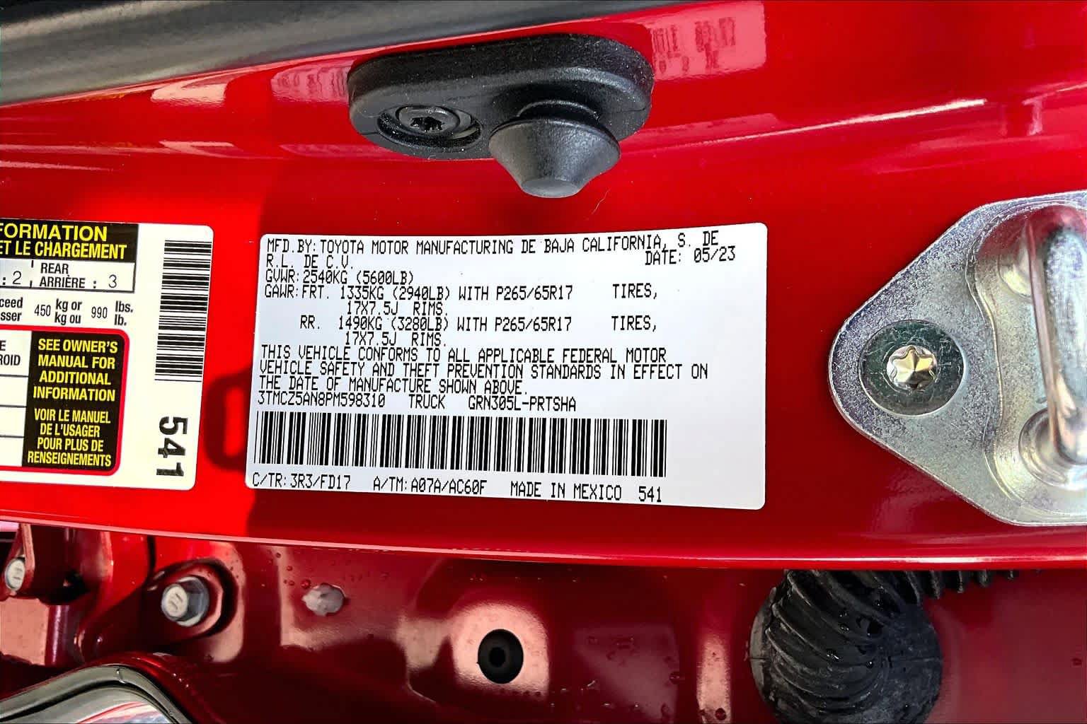 Used 2023 Toyota Tacoma TRD Sport w/ Advanced Technology Package AWD/4WD image 34