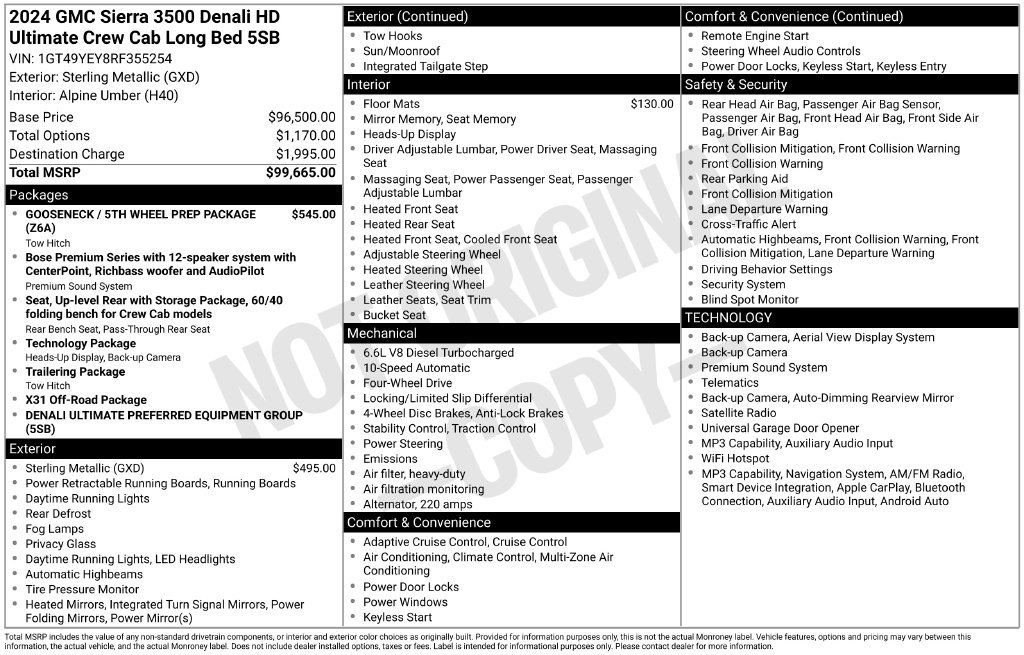 Used 2024 GMC Sierra 3500 Denali Ultimate AWD/4WD image 40