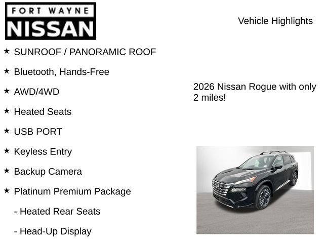 New 2026 Nissan Rogue Platinum w/ Platinum Premium Package AWD/4WD image 8