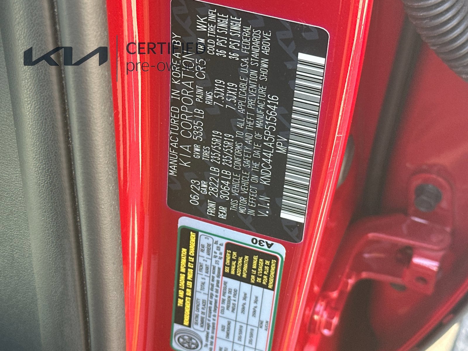 Certified 2023 Kia EV6 GT-Line RWD image 30