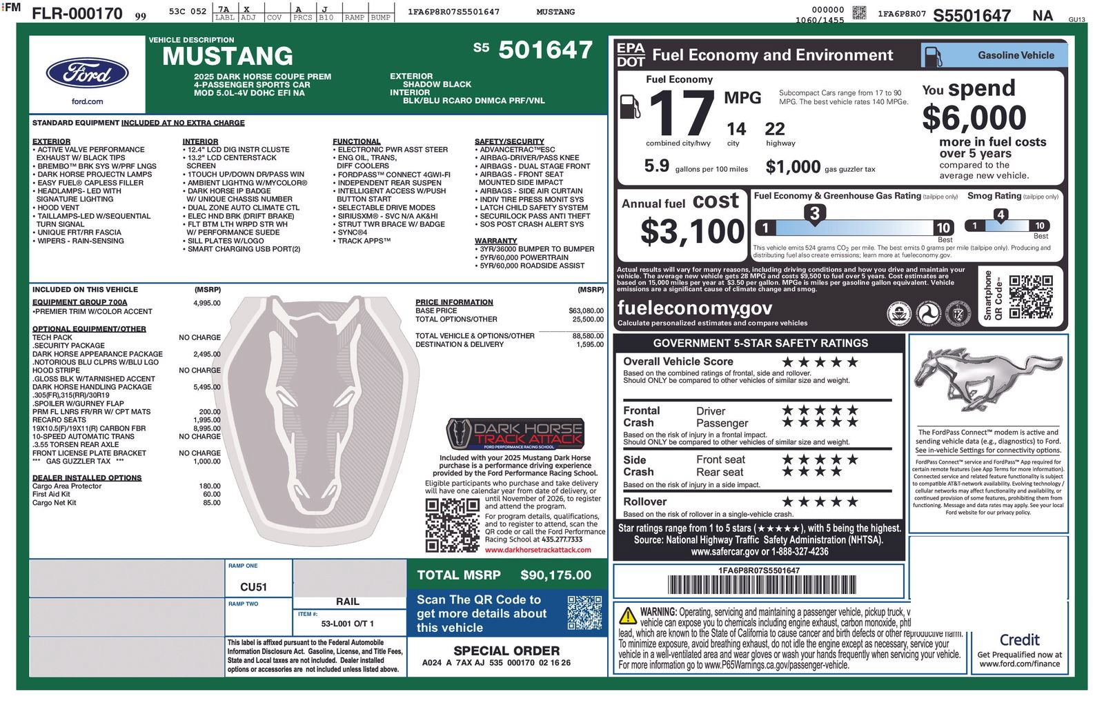 New 2025 Ford Mustang Dark Horse w/ Dark Horse Handlin Package RWD image 28