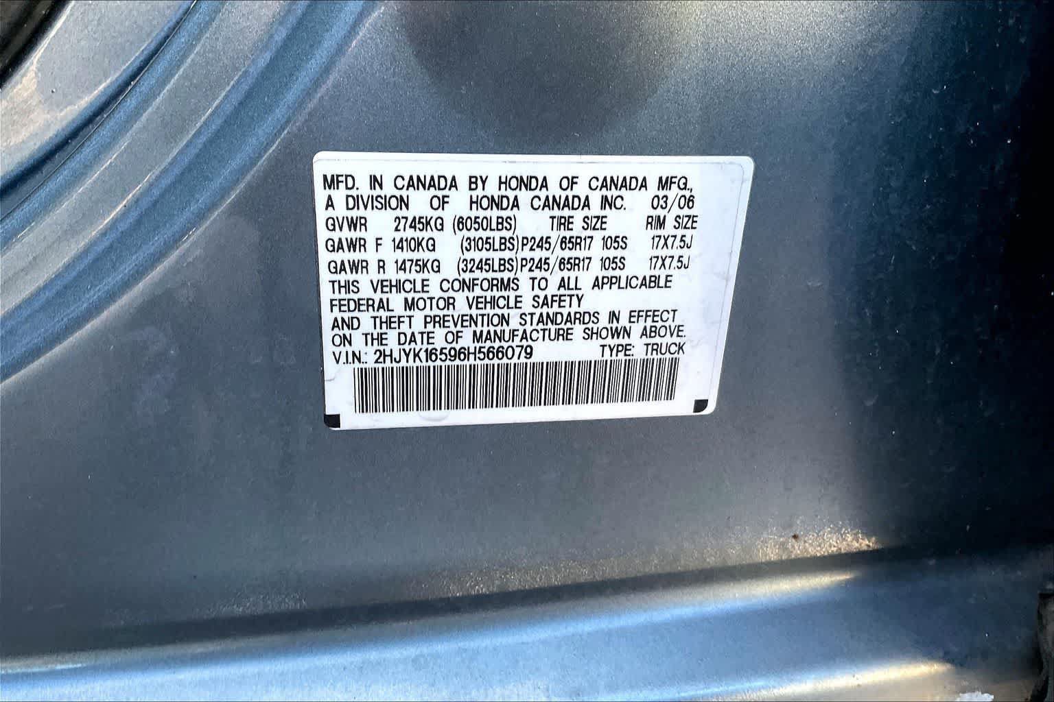 Used 2006 Honda Ridgeline RTL image 20