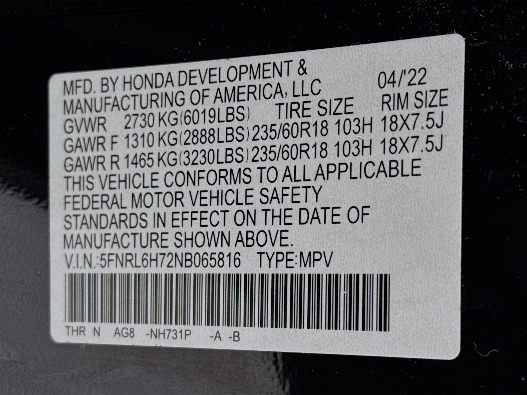 Certified 2022 Honda Odyssey EX-L image 33