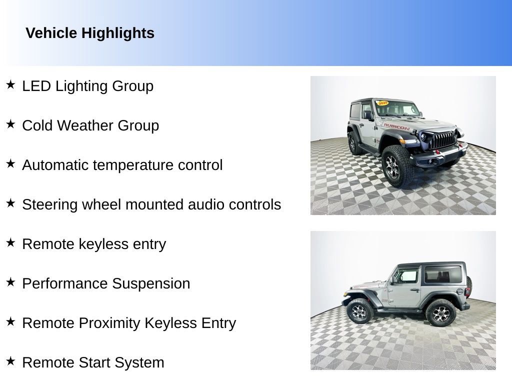 Used 2020 Jeep Wrangler Rubicon w/ LED Lighting Group AWD/4WD image 2