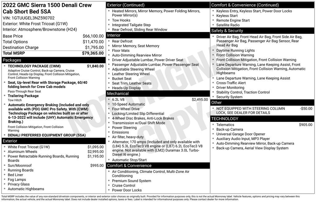 Used 2022 GMC Sierra 1500 Denali w/ Technology Package AWD/4WD image 43