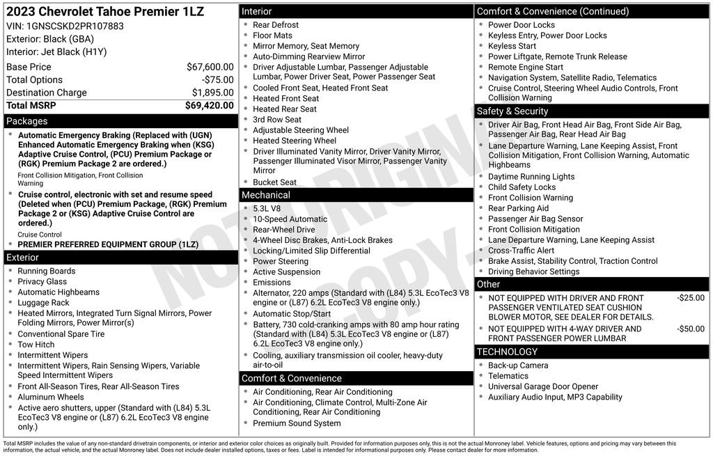 Used 2023 Chevrolet Tahoe Premier image 2
