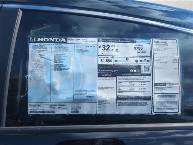 New 2026 Honda Accord LX image 21