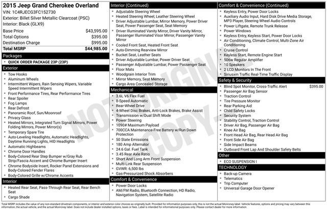 Used 2015 Jeep Grand Cherokee Overland image 6